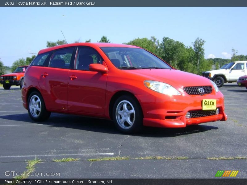 Radiant Red / Dark Gray 2003 Toyota Matrix XR