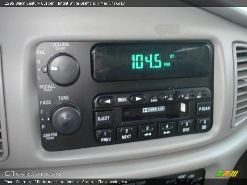 Bright White Diamond / Medium Gray 1999 Buick Century Custom