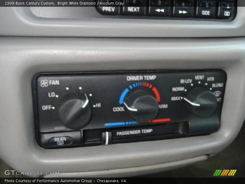 Bright White Diamond / Medium Gray 1999 Buick Century Custom