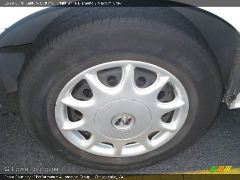 Bright White Diamond / Medium Gray 1999 Buick Century Custom