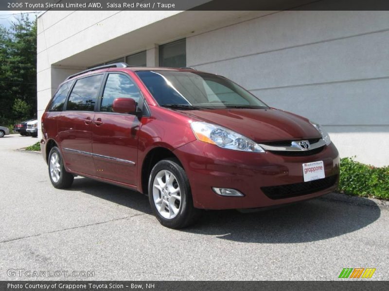 Salsa Red Pearl / Taupe 2006 Toyota Sienna Limited AWD
