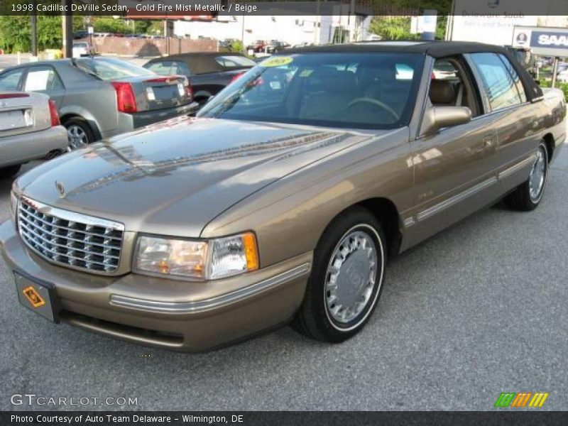 Gold Fire Mist Metallic / Beige 1998 Cadillac DeVille Sedan