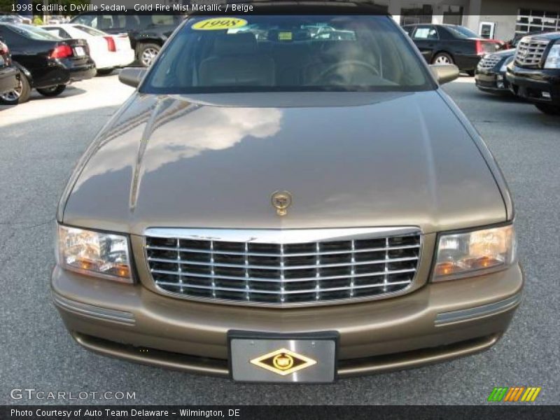 Gold Fire Mist Metallic / Beige 1998 Cadillac DeVille Sedan