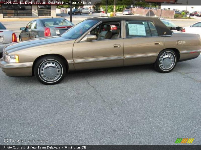 Gold Fire Mist Metallic / Beige 1998 Cadillac DeVille Sedan