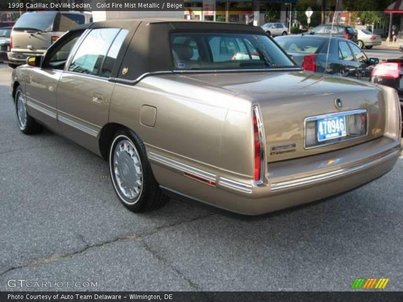 Gold Fire Mist Metallic / Beige 1998 Cadillac DeVille Sedan
