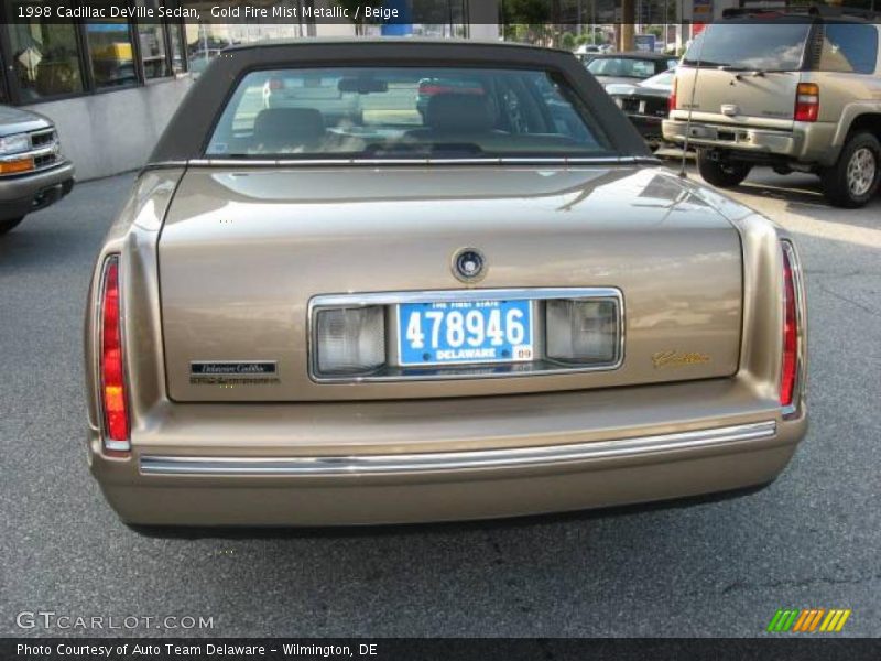 Gold Fire Mist Metallic / Beige 1998 Cadillac DeVille Sedan