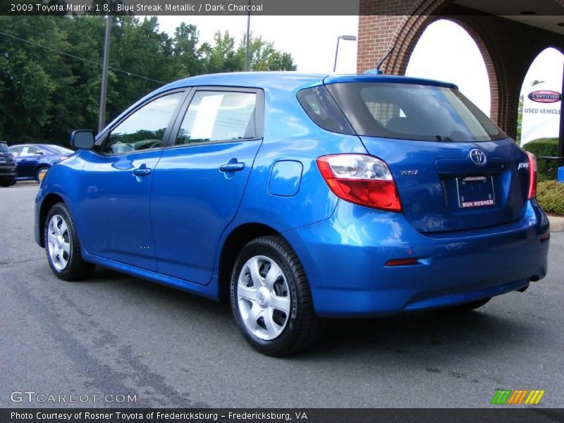 Blue Streak Metallic / Dark Charcoal 2009 Toyota Matrix 1.8
