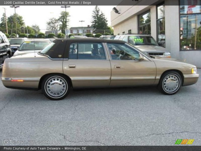 Gold Fire Mist Metallic / Beige 1998 Cadillac DeVille Sedan