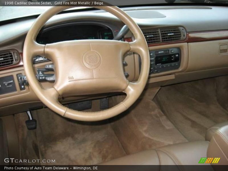 Gold Fire Mist Metallic / Beige 1998 Cadillac DeVille Sedan