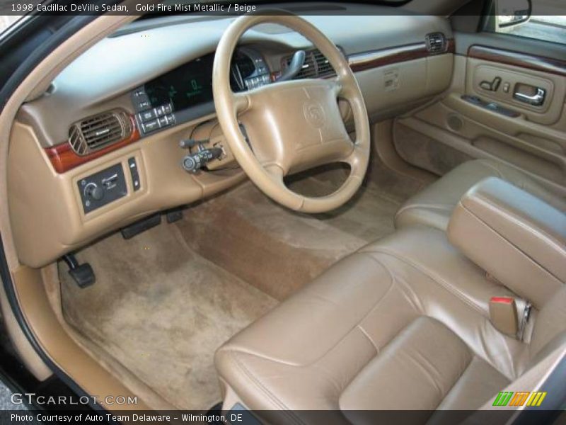 Gold Fire Mist Metallic / Beige 1998 Cadillac DeVille Sedan