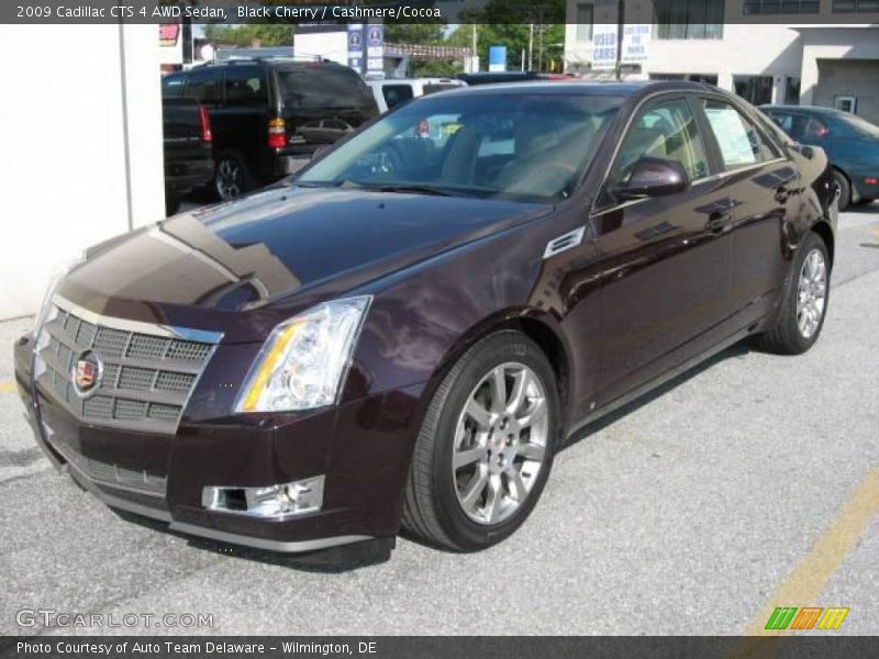 Black Cherry / Cashmere/Cocoa 2009 Cadillac CTS 4 AWD Sedan