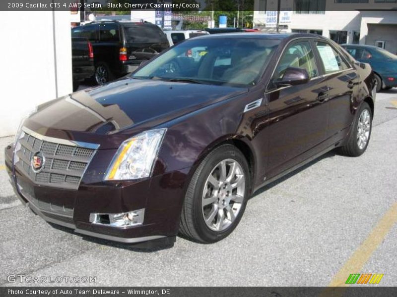 Black Cherry / Cashmere/Cocoa 2009 Cadillac CTS 4 AWD Sedan