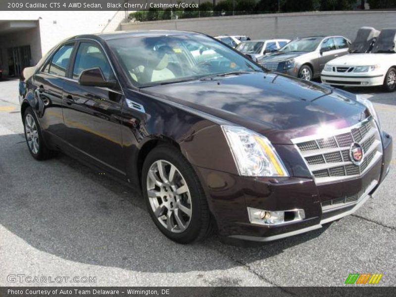 Black Cherry / Cashmere/Cocoa 2009 Cadillac CTS 4 AWD Sedan