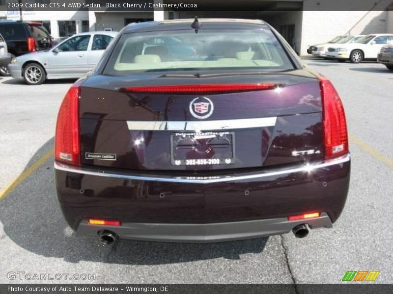 Black Cherry / Cashmere/Cocoa 2009 Cadillac CTS 4 AWD Sedan