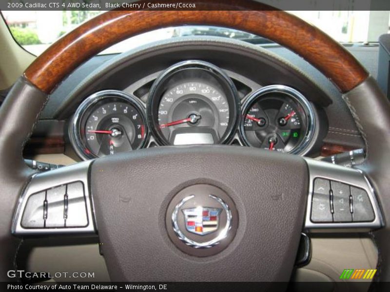 Black Cherry / Cashmere/Cocoa 2009 Cadillac CTS 4 AWD Sedan