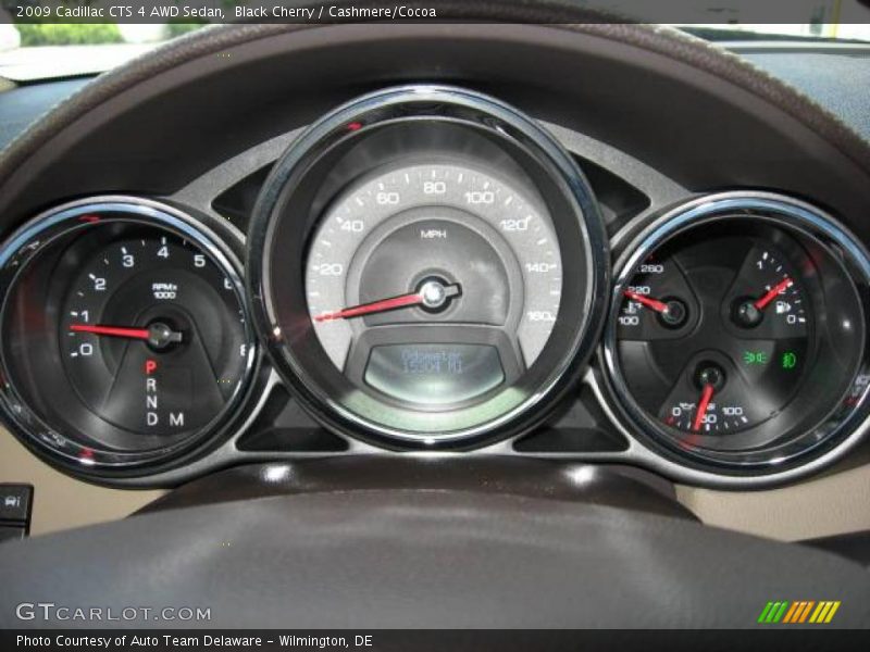 Black Cherry / Cashmere/Cocoa 2009 Cadillac CTS 4 AWD Sedan