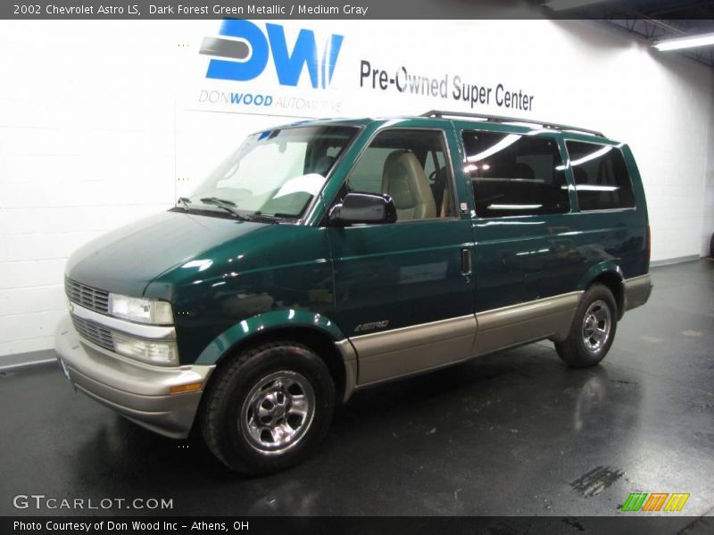 Dark Forest Green Metallic / Medium Gray 2002 Chevrolet Astro LS