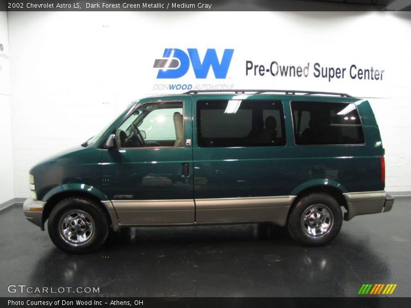Dark Forest Green Metallic / Medium Gray 2002 Chevrolet Astro LS