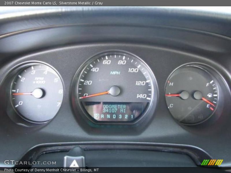 Silverstone Metallic / Gray 2007 Chevrolet Monte Carlo LS