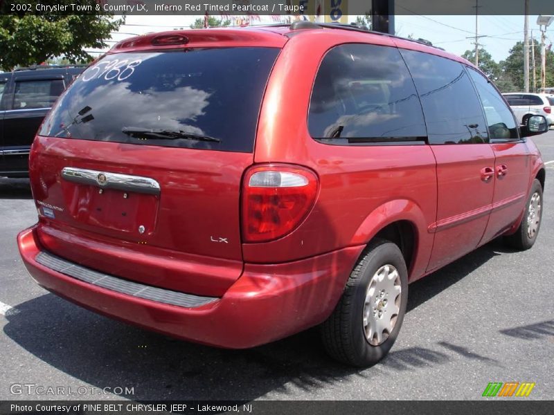 Inferno Red Tinted Pearlcoat / Taupe 2002 Chrysler Town & Country LX