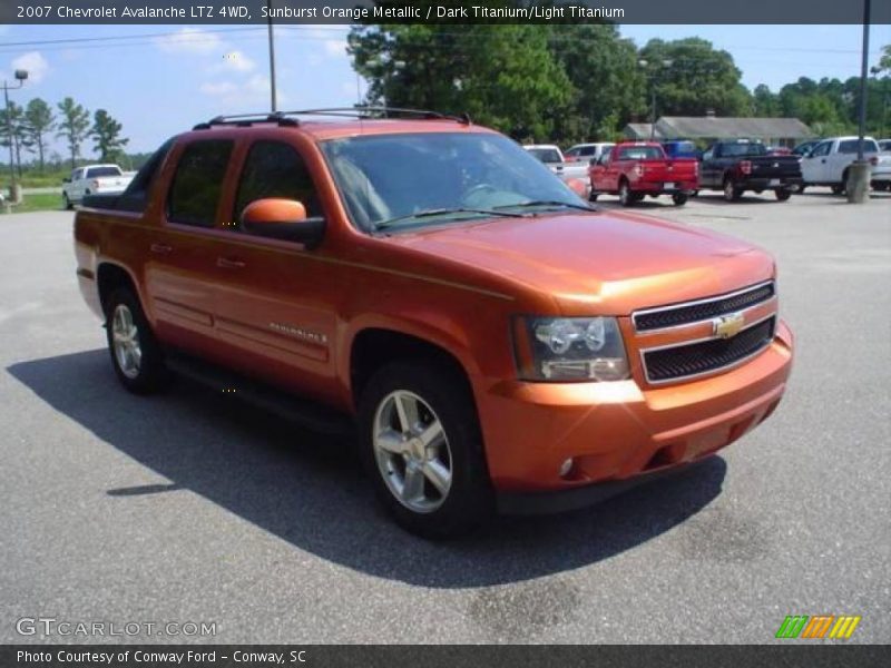 Sunburst Orange Metallic / Dark Titanium/Light Titanium 2007 Chevrolet Avalanche LTZ 4WD