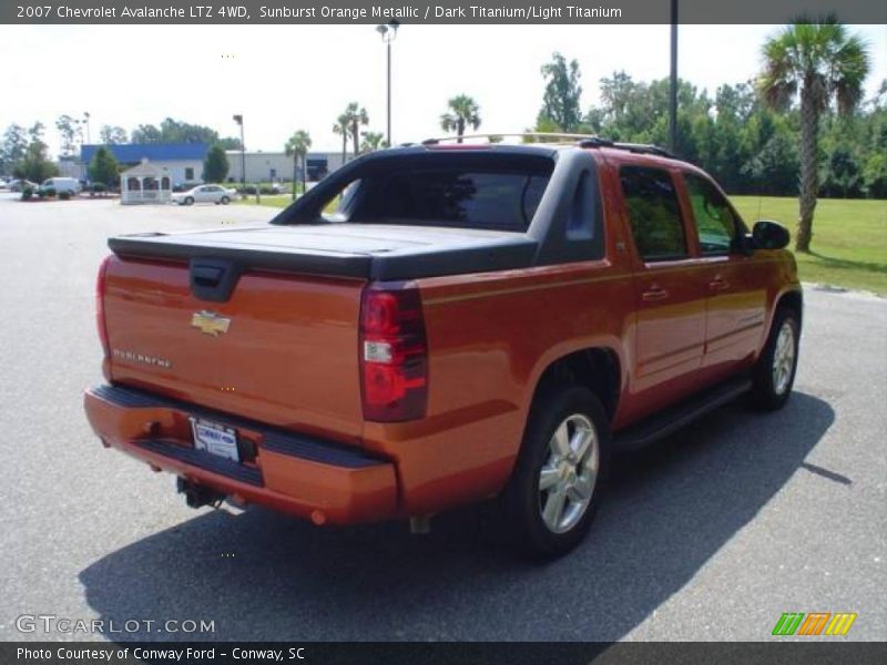 Sunburst Orange Metallic / Dark Titanium/Light Titanium 2007 Chevrolet Avalanche LTZ 4WD