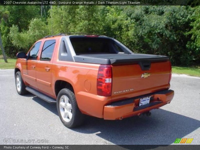 Sunburst Orange Metallic / Dark Titanium/Light Titanium 2007 Chevrolet Avalanche LTZ 4WD