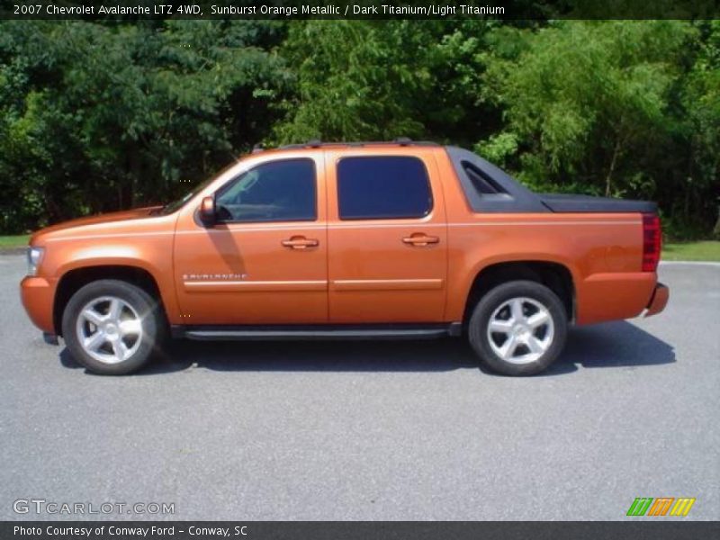 Sunburst Orange Metallic / Dark Titanium/Light Titanium 2007 Chevrolet Avalanche LTZ 4WD