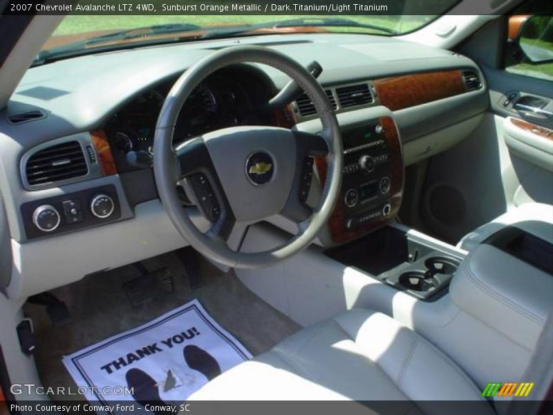Sunburst Orange Metallic / Dark Titanium/Light Titanium 2007 Chevrolet Avalanche LTZ 4WD