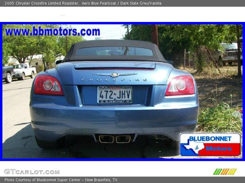 Aero Blue Pearlcoat / Dark Slate Grey/Vanilla 2005 Chrysler Crossfire Limited Roadster