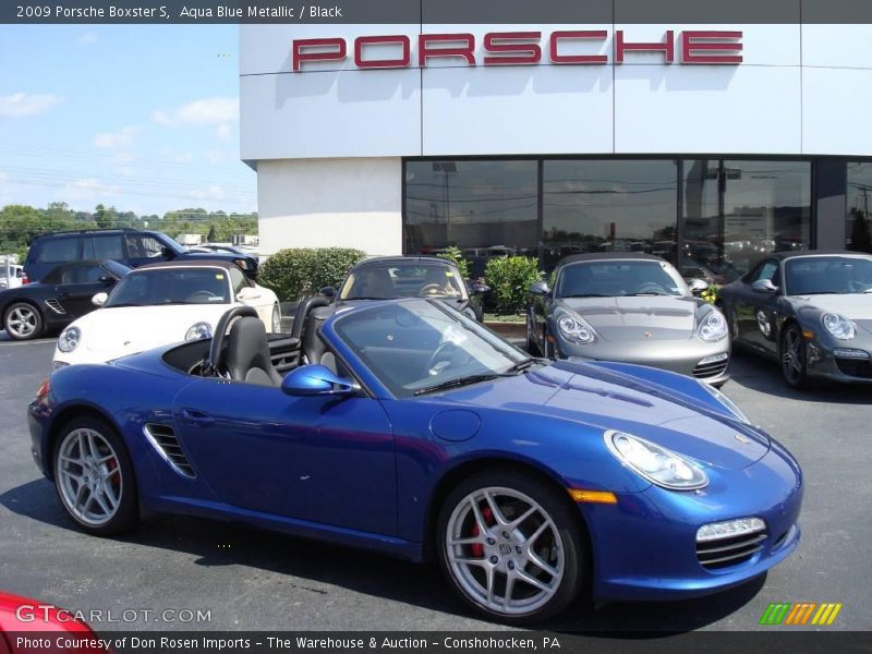 Aqua Blue Metallic / Black 2009 Porsche Boxster S