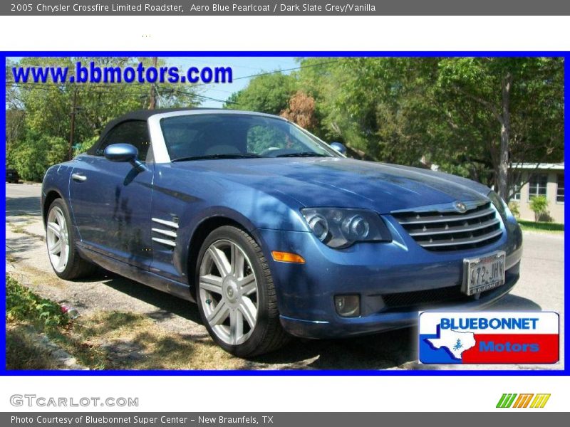 Aero Blue Pearlcoat / Dark Slate Grey/Vanilla 2005 Chrysler Crossfire Limited Roadster