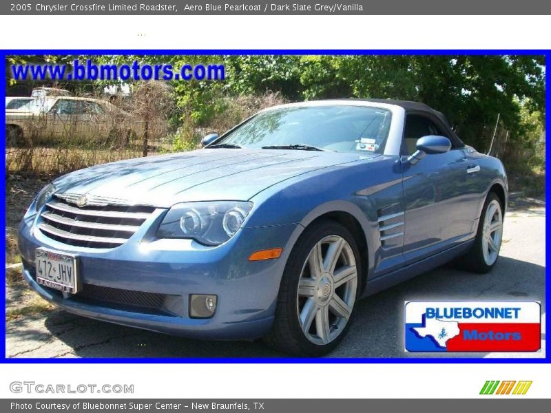 Aero Blue Pearlcoat / Dark Slate Grey/Vanilla 2005 Chrysler Crossfire Limited Roadster