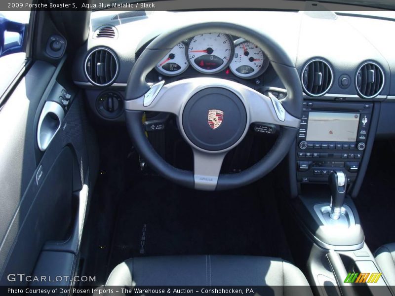 Aqua Blue Metallic / Black 2009 Porsche Boxster S
