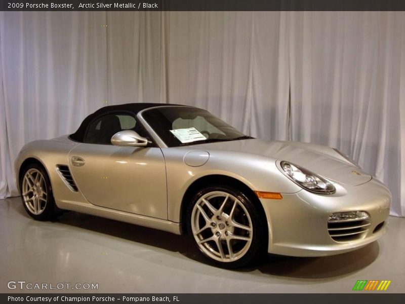 Arctic Silver Metallic / Black 2009 Porsche Boxster