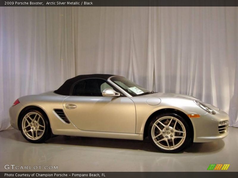 Arctic Silver Metallic / Black 2009 Porsche Boxster