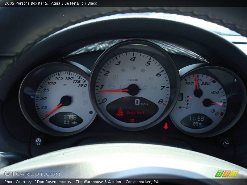 Aqua Blue Metallic / Black 2009 Porsche Boxster S