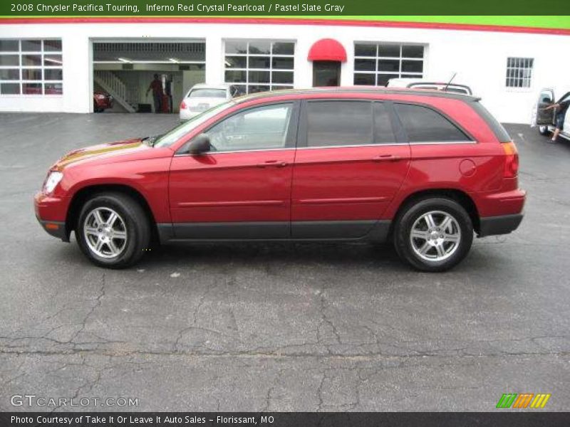 Inferno Red Crystal Pearlcoat / Pastel Slate Gray 2008 Chrysler Pacifica Touring