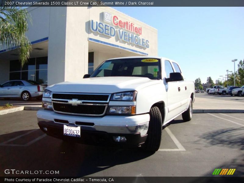 Summit White / Dark Charcoal 2007 Chevrolet Silverado 1500 Classic LT Crew Cab