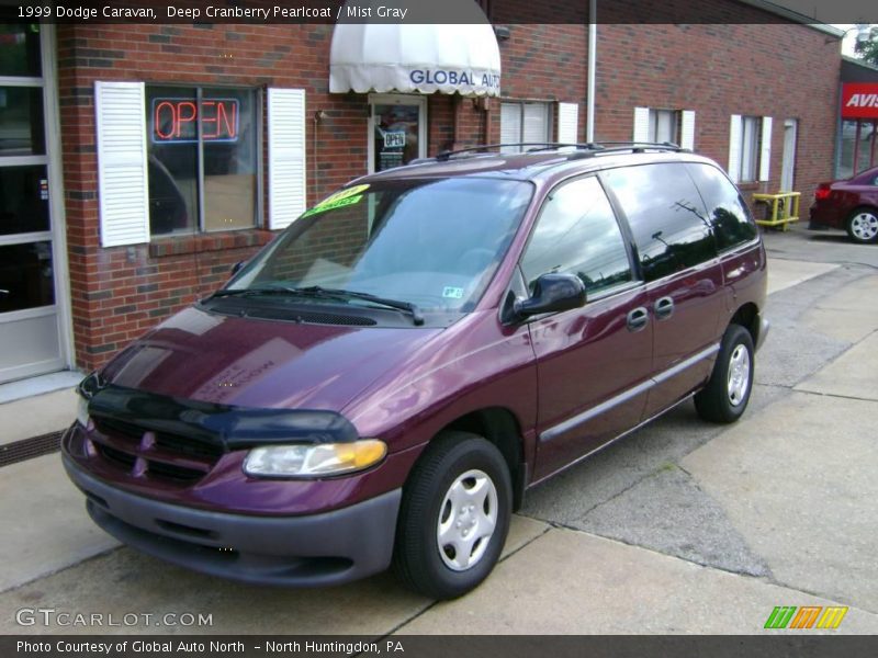 Deep Cranberry Pearlcoat / Mist Gray 1999 Dodge Caravan