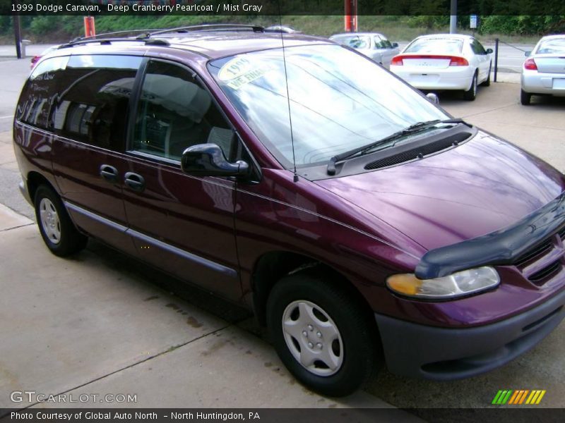 Deep Cranberry Pearlcoat / Mist Gray 1999 Dodge Caravan
