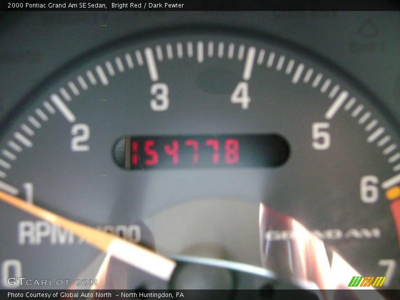 Bright Red / Dark Pewter 2000 Pontiac Grand Am SE Sedan