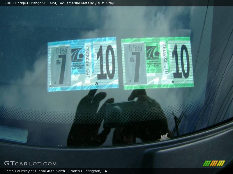 Aquamarine Metallic / Mist Gray 2000 Dodge Durango SLT 4x4