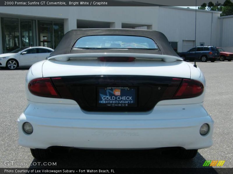 Bright White / Graphite 2000 Pontiac Sunfire GT Convertible