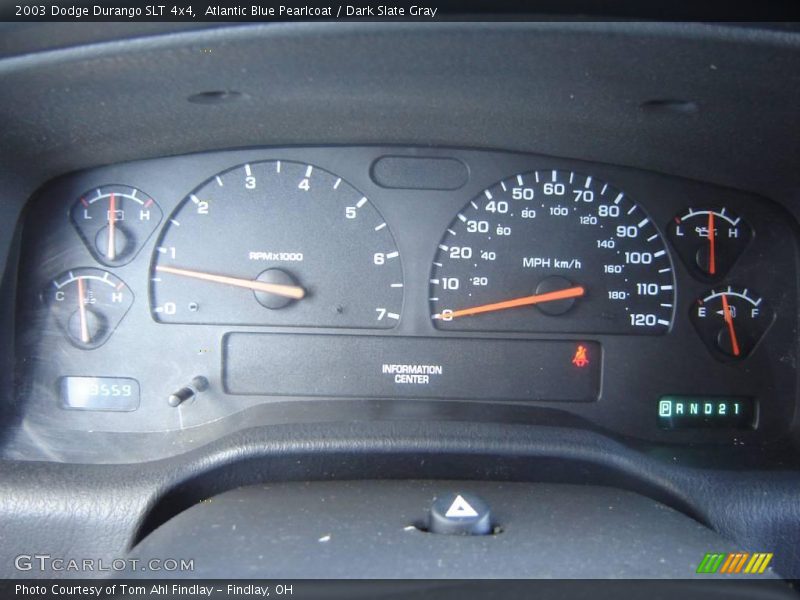Atlantic Blue Pearlcoat / Dark Slate Gray 2003 Dodge Durango SLT 4x4