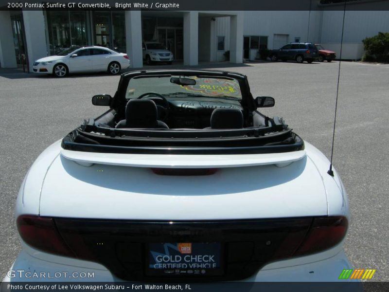 Bright White / Graphite 2000 Pontiac Sunfire GT Convertible