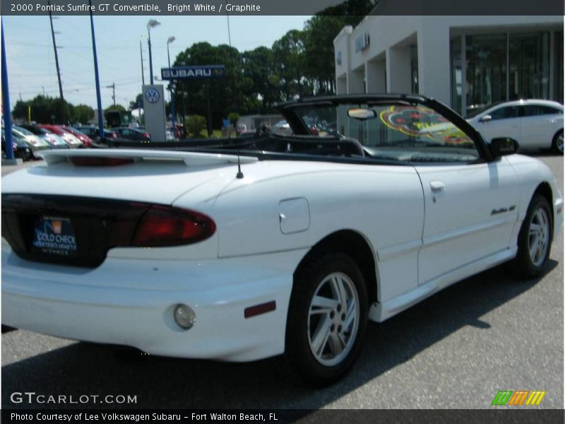 Bright White / Graphite 2000 Pontiac Sunfire GT Convertible