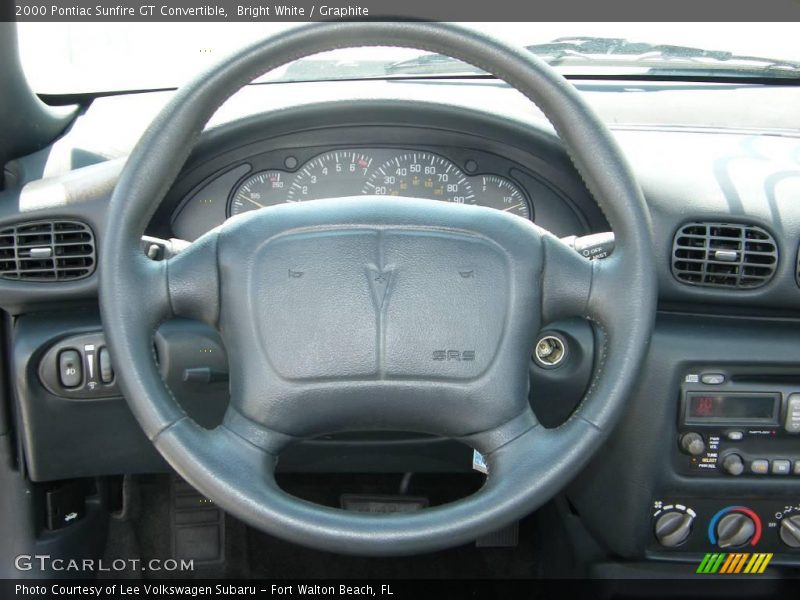 Bright White / Graphite 2000 Pontiac Sunfire GT Convertible