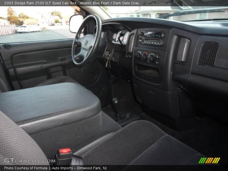 Atlantic Blue Pearl / Dark Slate Gray 2003 Dodge Ram 2500 SLT Quad Cab 4x4