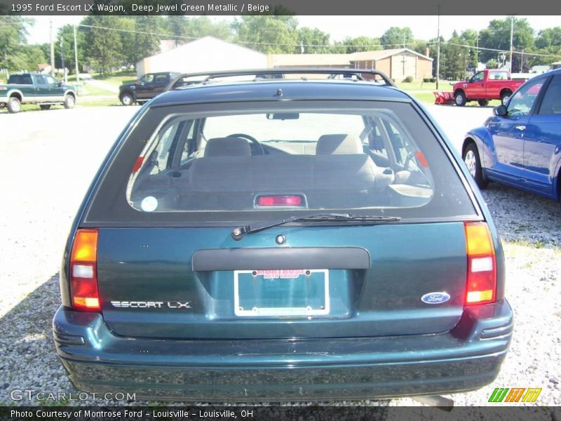 Deep Jewel Green Metallic / Beige 1995 Ford Escort LX Wagon